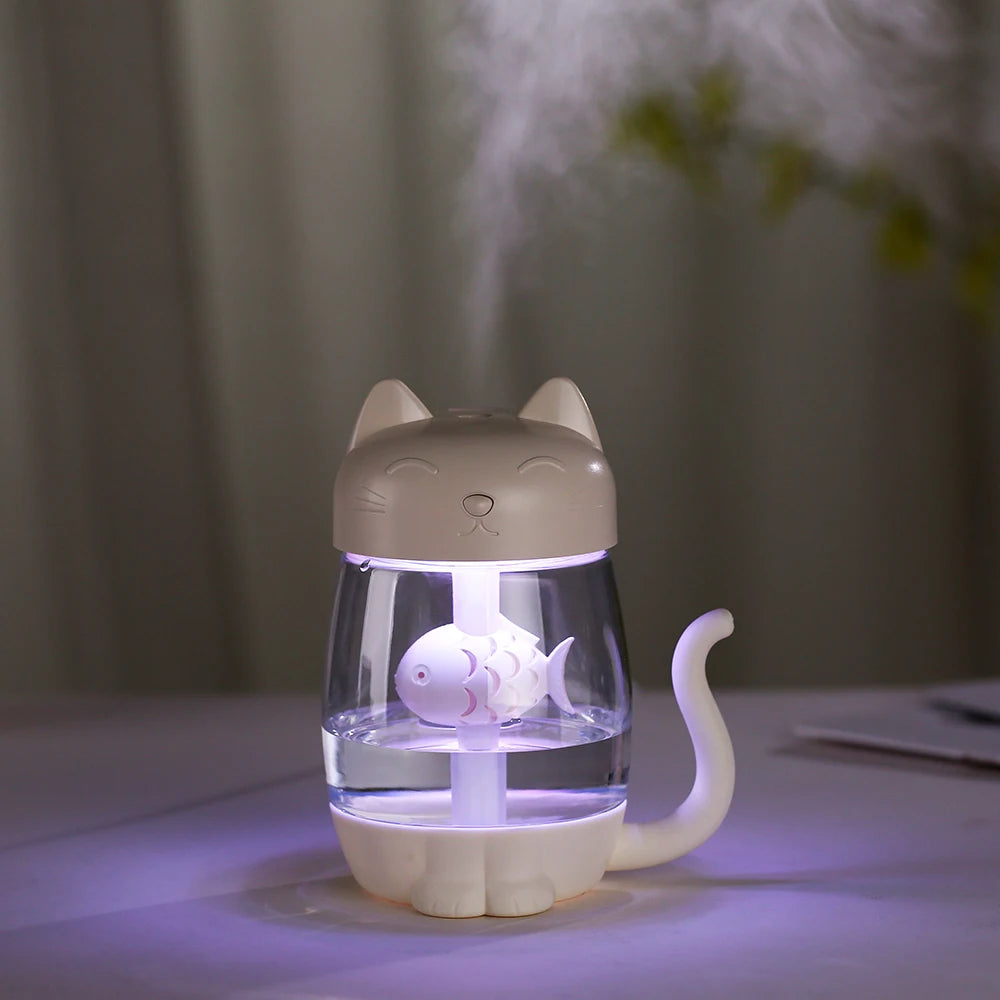 Mini Humidificador Ultrasónico Portátil 3 en 1 para Gato – Bienestar, Estilo y Funcionalidad