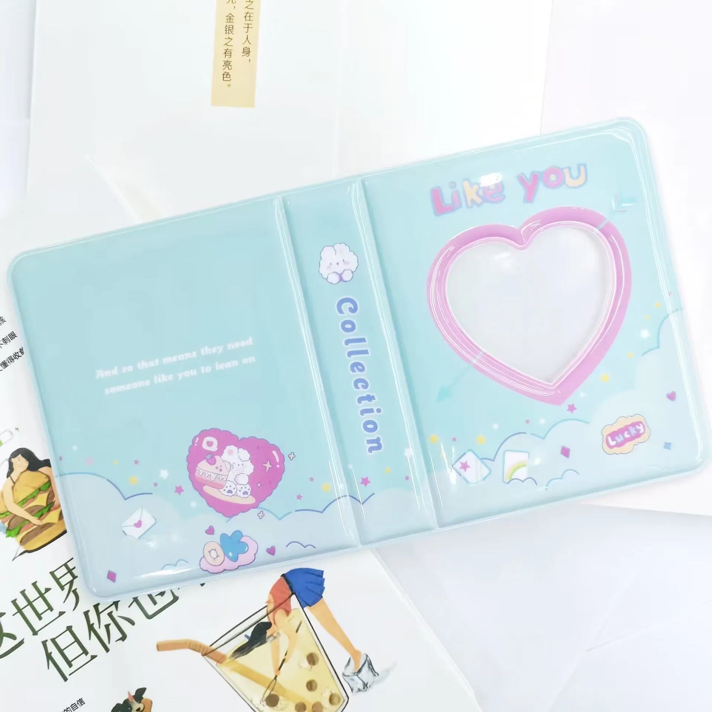 Mini Album for K-Pop Photocards with Heart Design and other models