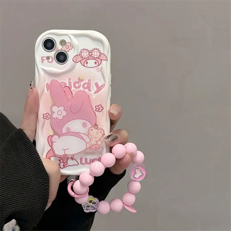 Sanrio Hello Kitty und Kuromi iPhone-Anhängerhülle 