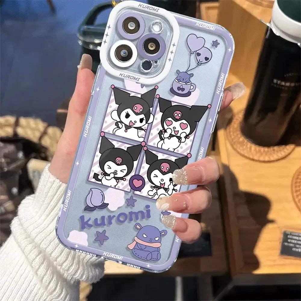 Funda de Teléfono MINISO X SARIO Kuromi & My Melody – Estilo y Protección para tu iPhone