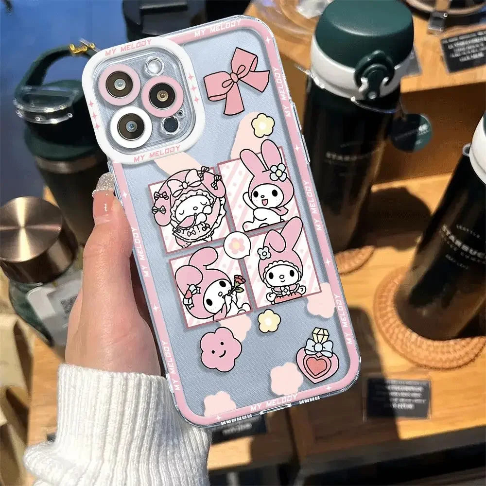 Funda de Teléfono MINISO X SARIO Kuromi & My Melody – Estilo y Protección para tu iPhone